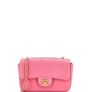 Chanel Mini Classic Single Flap Bag Python
